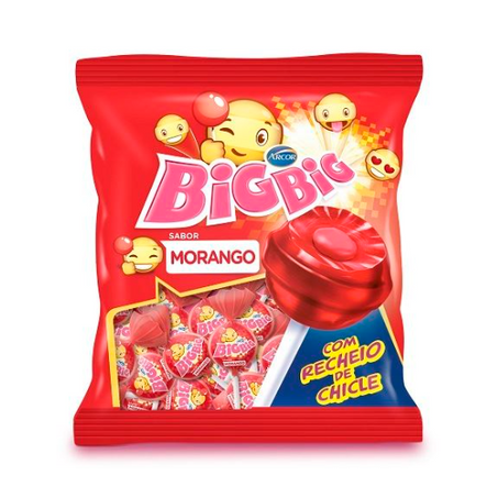 Pirulito arcor big big 500g morango