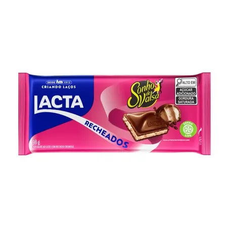 CHOCOLATE LACTA SONHO DE VALSA RECHEADO 98G (099467)