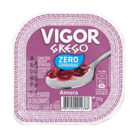 IOGURTE VIGOR GREGO AMORA 100G
