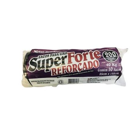 Saco para lixo reforçado 200l nosso roll super forte 10 unidades