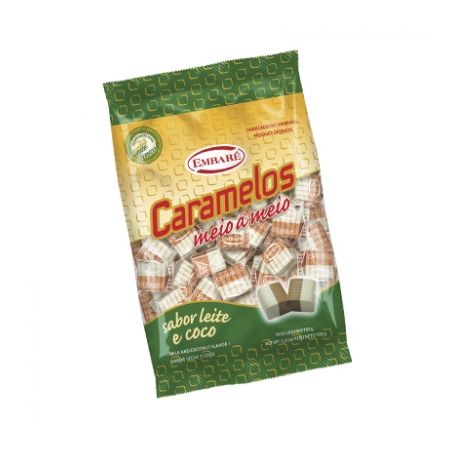 Bala caramelo leite e coco 150g embaré
