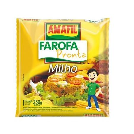 Farofa pronta amafil de milho temperada 250g