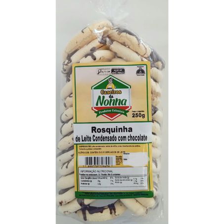 Biscoito caseiros da nona rosquinha leite condensado e chocolate 250g