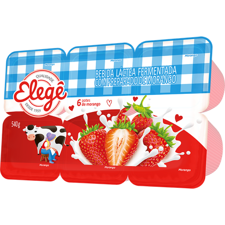 Bebida lactea elege morango bandeja 540g