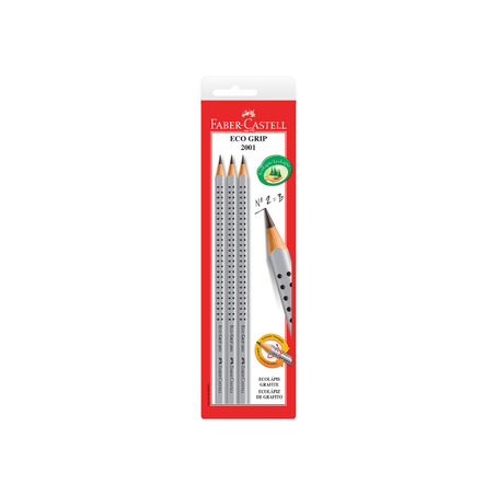 Lápis Faber Castell Grafite Grip com 3 Unidades