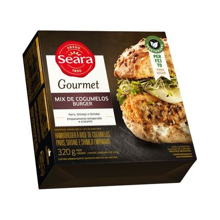 HAMBURGUER SEARA GOURMET 320G MIX COGUMELOS