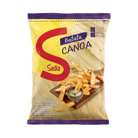 Batata canoa pre frita congelada sadia 1.05kg
