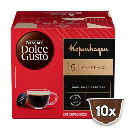 Café em Cápsula Nescafé Dolce Gusto Kopenhagen Espresso Caixa com 10un - 60g
