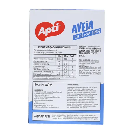 Aveia Apti Flocos Finos Caixa 150g 
  360-18