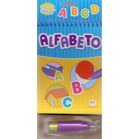 Livro aquabook alfabeto colorido com agu