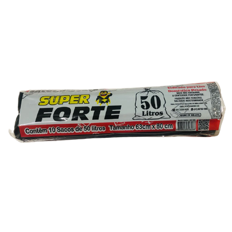 Saco Para Lixo Super Forte Rolo 50l 10un 
 