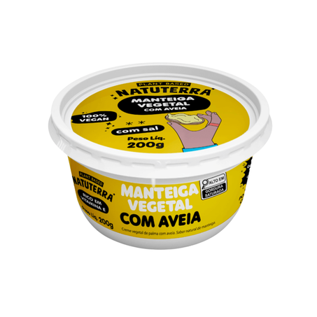MANTEIGA VEGETAL C/AVEIA NATUTERRA 200G