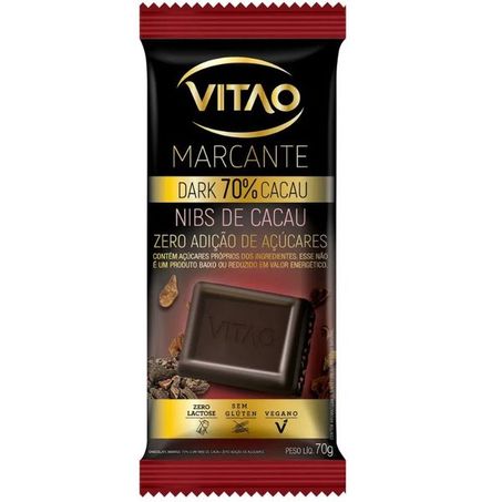Chocolate vitao marcante nibs 70% 70g