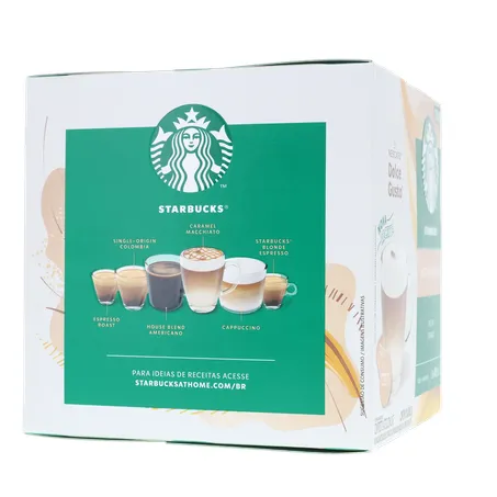 Café com Leite em Cápsula Starbucks Latte Macchiato Nescafé Dolce Gusto Caixa 107,5g 10 Unidades 360-29