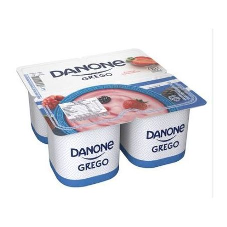 Iogurte danone grego frutas vermelhas bandeja 340g