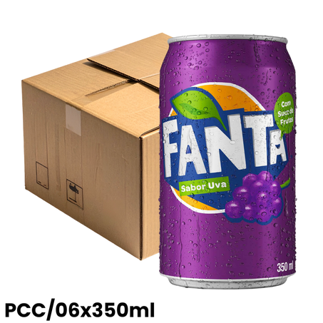 Refrigerante fanta uva pcc/06x350ml lata pc