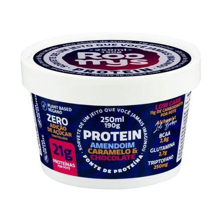 Sorvete roomys proteina sabor amendoim c