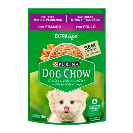 Alimento Para Cães Dog Chow Raças Pequenas e Filhote Sachê 100g 
 