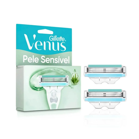 CARGA GILLETTE VENUS PELE SENSÍVEL COM 2 UNIDADE