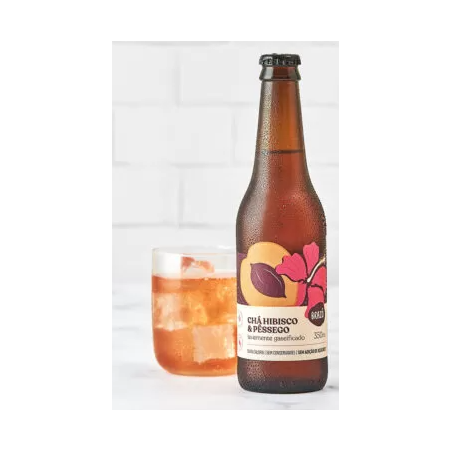 Chá de hibisco com pêssego gaseificado brazô 350ml