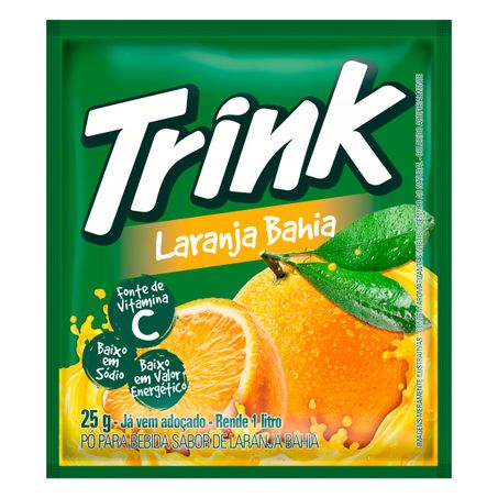 Refresco em pó laranja bahia trink