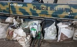 Polícia Ambiental faz grande apreensão de material de pesca no Rio Uruguai