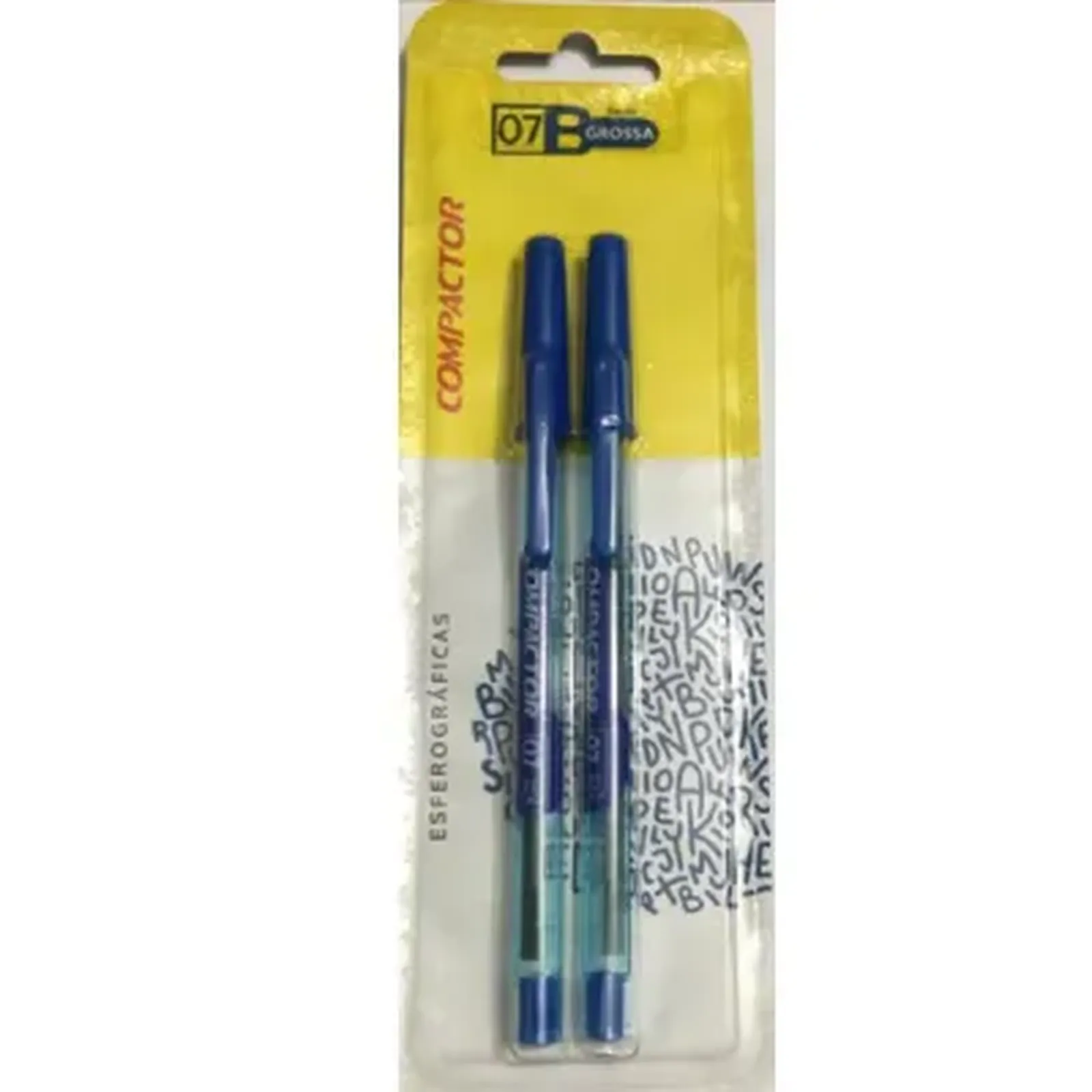 Caneta compactor top 2000 azul c/2 unidades