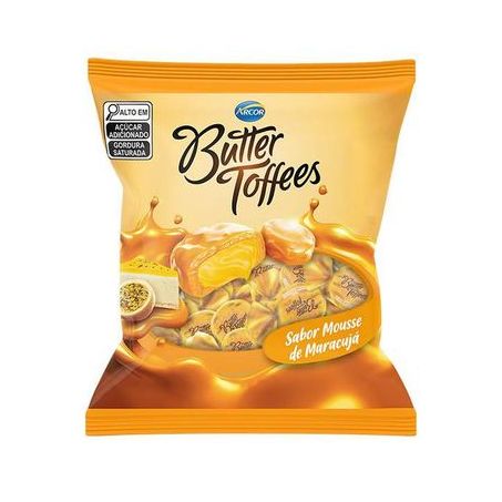 BALA ARCOR BUTTER TOFFEES MOUSSE MARACUJÁ 100G