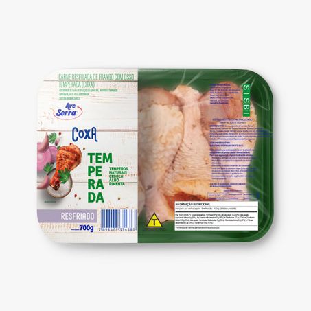 COXA DE FRANGO C/OSSO AVE SERRA TEMPERADA RESFRIADA BANDEJA 700G