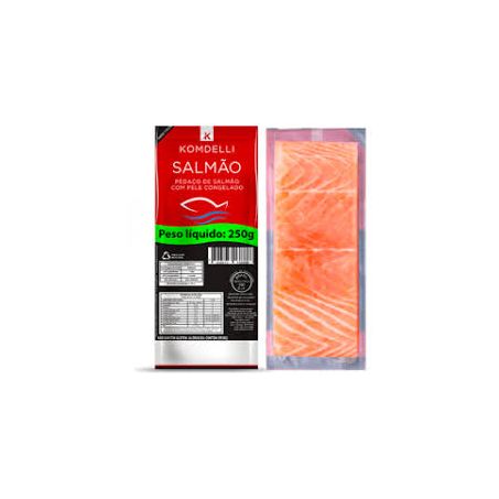 Porção de salmão komdelli congelado 250g