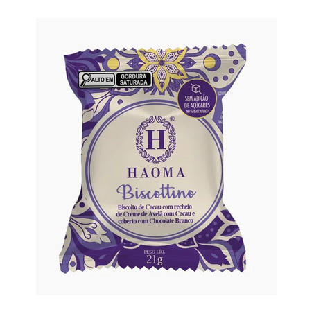 Biscottino Chocolate Branco Haoma 21g