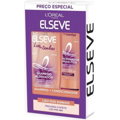 Kit shampoo+ condicionador liso sonhos elseve 545ml