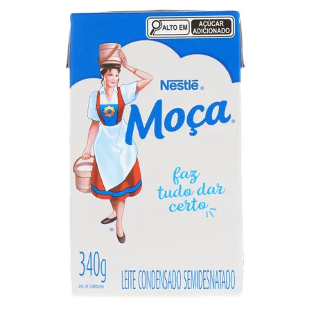 Leite Condensado Nestlé Moça Semidesnatado Caixa 340gr 360-0