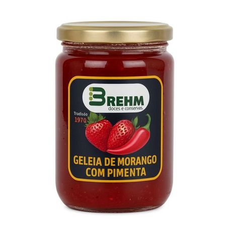 Geleia brehm morango c/pimenta 440gr