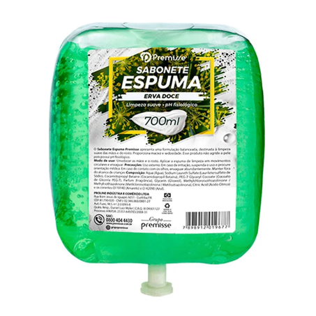 SABONETE ESPUMA 700ML ERVA DOCE PREMISSE REFIL