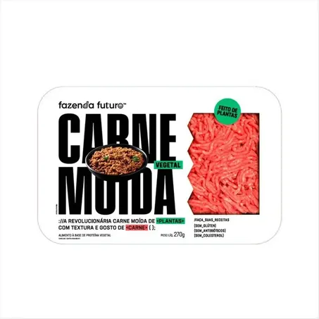 Carne moida vegetal fazenda futuro 270g