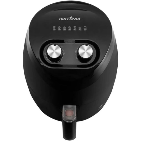 Fritadeira Air Fryer Antiaderente com Timer Preto 1500W Britânia 4L 220V 360-2