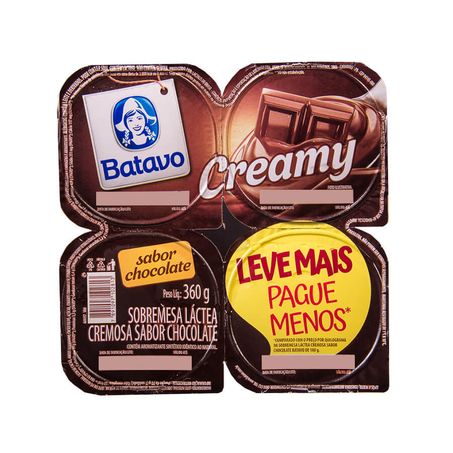 Sobremesa lactea batavo creamy chocolate 360g