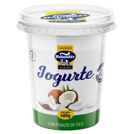 Iogurte Holandês Com Pedaços de Coco 400g