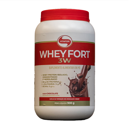 WHEY FORT 3W SABOR CHOCOLATE 900G