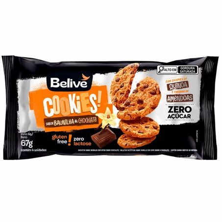 COOKIES BAUNILHA E CHOCOLATE SEM AÇÚCAR 80G- BELIVE