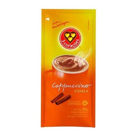 CAPPUCCINO 3 CORACOES SACHE CANELA 20G