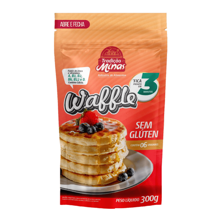 Waffle tradicional tradição minas 300g