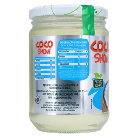 Óleo de Coco Sem Sabor Coco Show Vidro 500ml | Super Koch