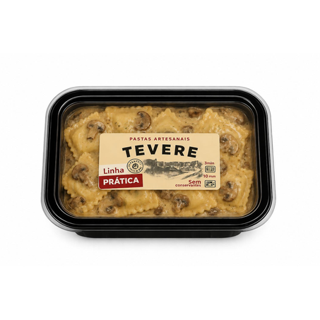 Prato Pronto Ravioli de Ricota Tevere com Alho Poró e Limão ao Molho Funghi