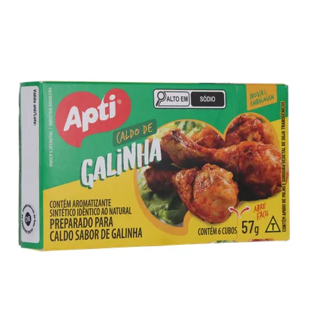 Caldo em Cubos Apti Galinha Caixa com 6un - 57gr 360-33
