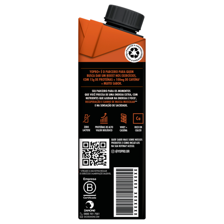 Suplemento Alimentar Líquido Cappuccino Yopro Energy Boost Caixa 250ml 360-1