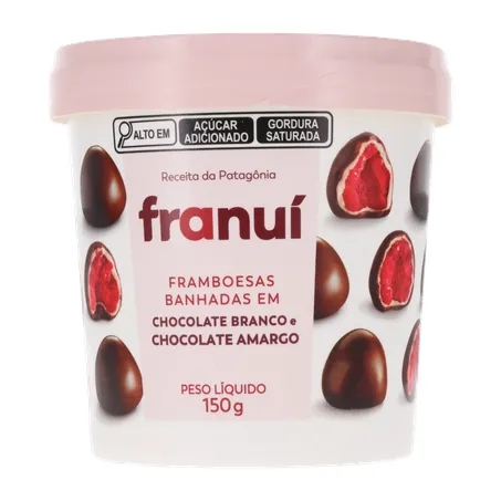 Framboesa Coberta C/Chocolate Amargo Franui Cong 150g 360-1