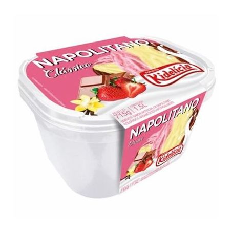 Sorvete Kidelicia Tradicional Napolitano 1,5l