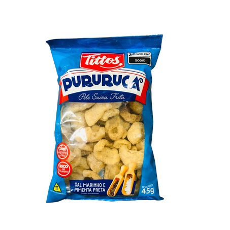 Pururuca Tittos Sal Marinho Pimenta Preta 45g 
 